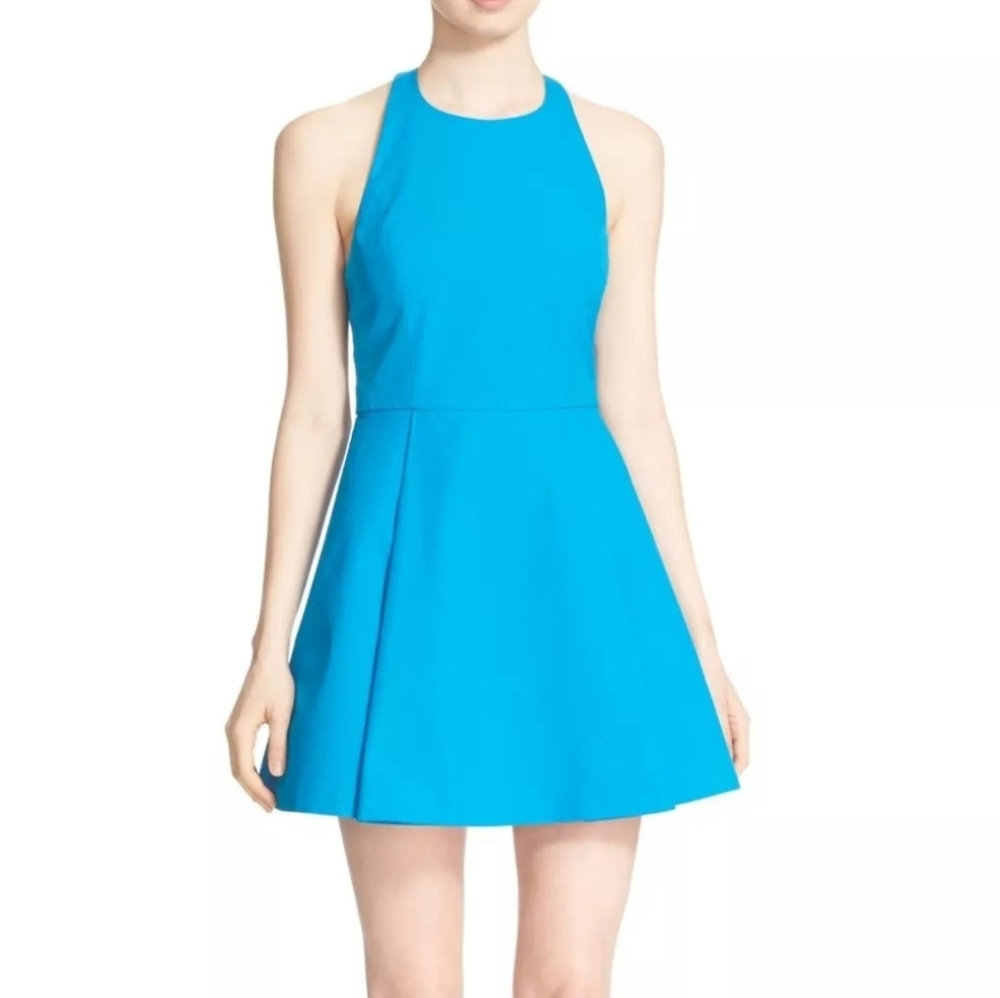 Alice + Olivia Christie Cotton Fit & Flare Dress